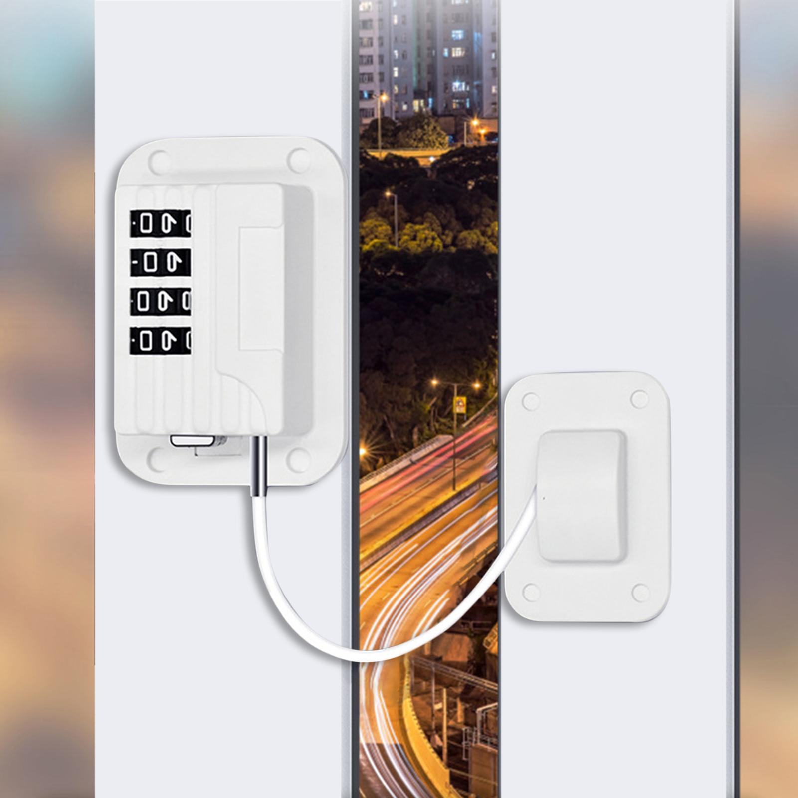 2xRefrigerator Window Lock Kid Safety Coded Combination Locks For Fridge Door White