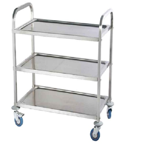 Xe Tiêm 3 Tầng Inox 65x40x85cm