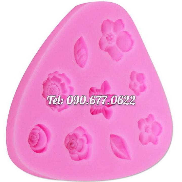 Khuôn silicone làm rau câu các loại hoa - Mã số 1183