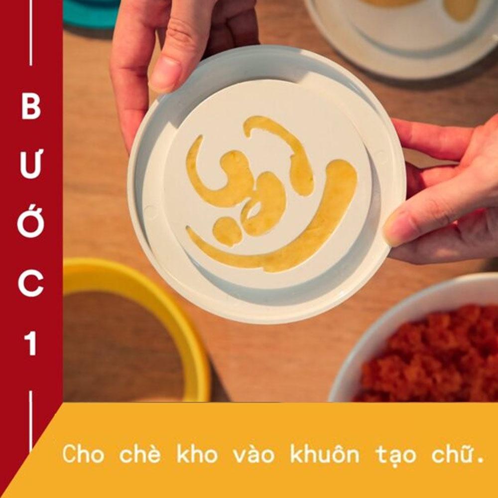 Khuôn xôi phúc lộc thọ 5 chi tiết size 12x7cm chất liệu nhựa thực phẩm cao cấp, khuôn xôi chịu nhiệt an toàn thực phẩm