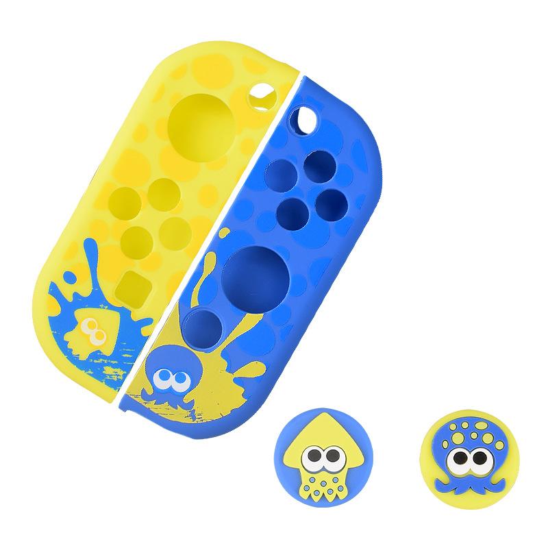 Vỏ bọc ngón tay cái bằng silicon hình con mực bạch tuộc Vỏ cần điều khiển cho Nintendo Switch NS Oled Lite Bộ điều khiển Joy-con Nắp kẹp ngón tay cái Màu sắc: nắp và 2 tay cầm
