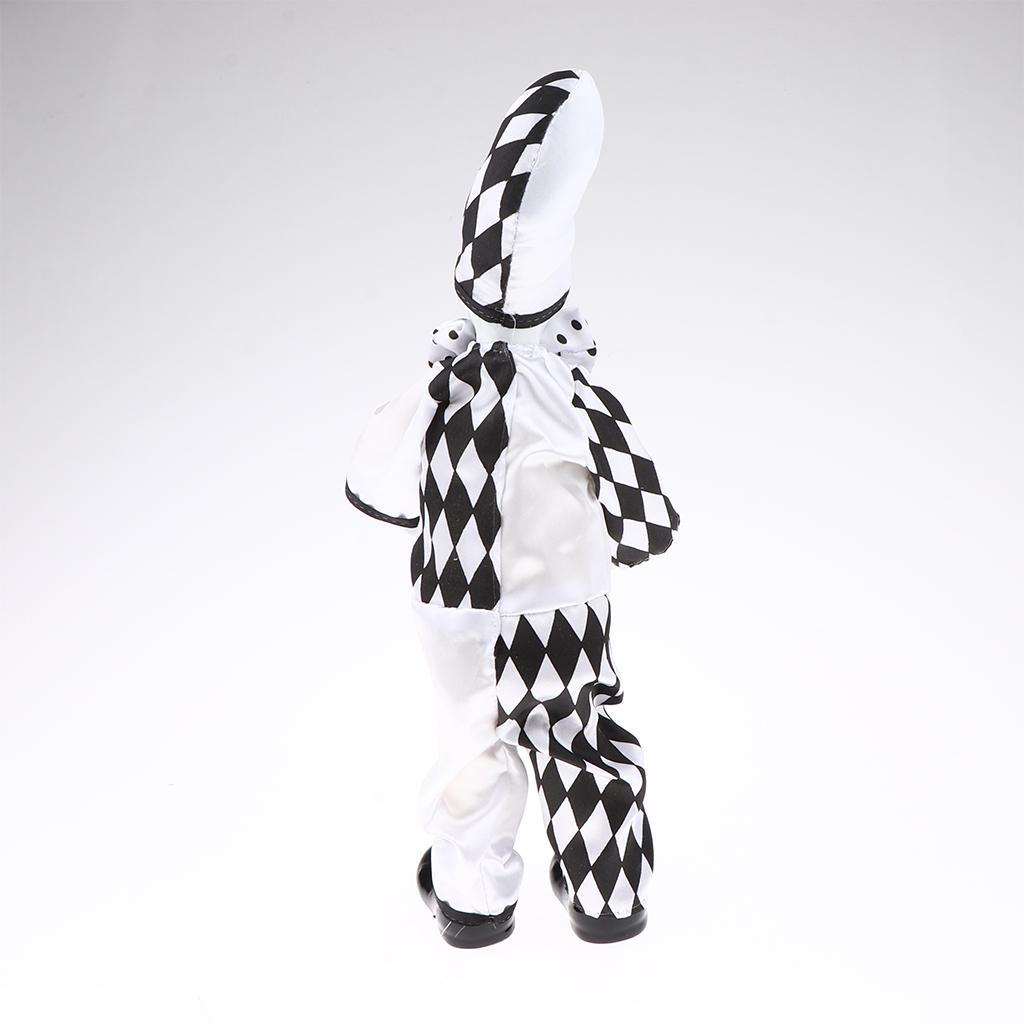 Porcelain Hanging Feet Small Clown Doll Home Desk Display Ornaments, G