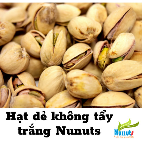 Hạt dẻ cười không tẩy trắng chuẩn Mỹ, vỏ màu ngà ngà vàng, nhân ngọt tươi mới, giòn ngon, không hôi dầu Nunuts