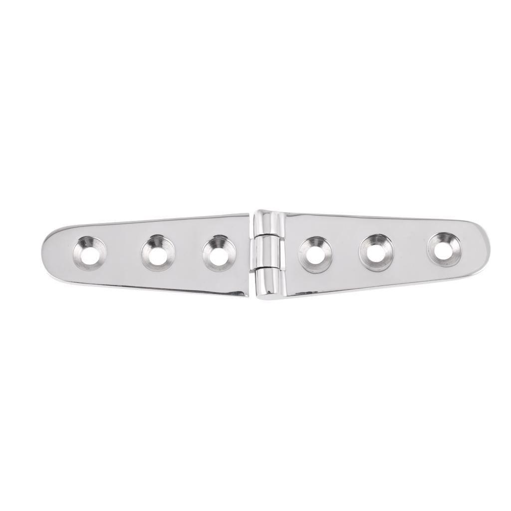 3pcs 6 inch Cast Strap Hinge For Marine Polished Stainless Steel Width 1''