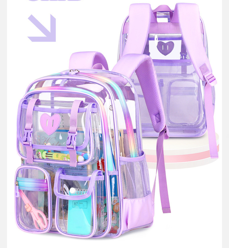 Ba lô trong suốt Ba lô PVC chống thấm nước dành cho cả nam và nữ-HS1324