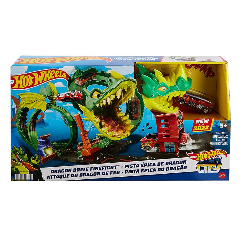 Đồ Chơi HOT WHEELS Bộ Rồng Xanh Phun Lửa HDP03