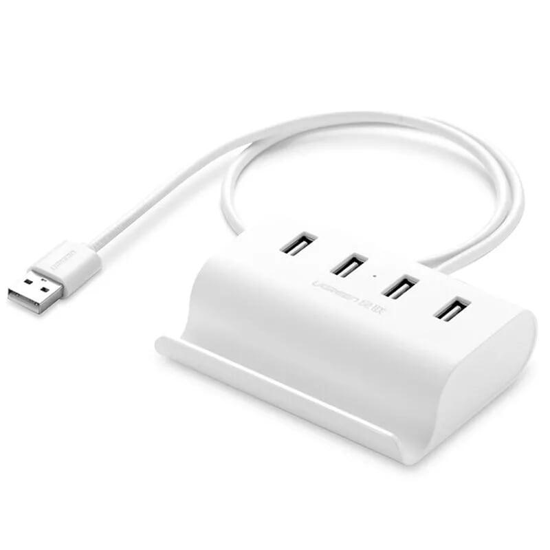 Ugreen UG30222CR123TK 0.5M Màu Trắng USB 2.0 Hub 4 Port With Power Port - HÀNG CHÍNH HÃNG