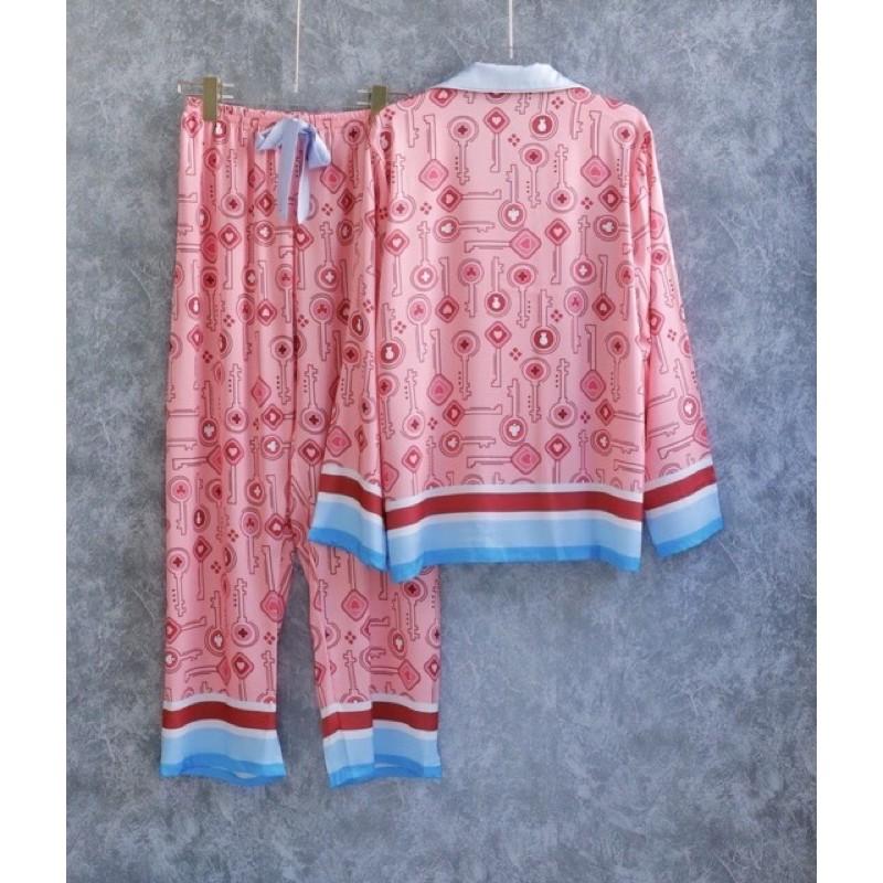 BỘ PYJAMA LỤA DÀI TAY DÀI QC CAO CẤP