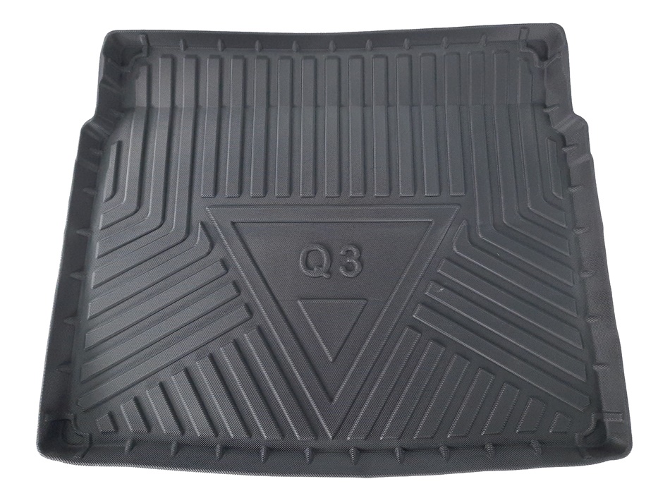 Thảm lót cốp xe ô tô Audi Q3 2018-đến nay nhãn hiệu Macsim chất liệu TPV cao cấp màu đen