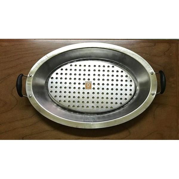 Khay om cá Inox kèm vỉ hấp