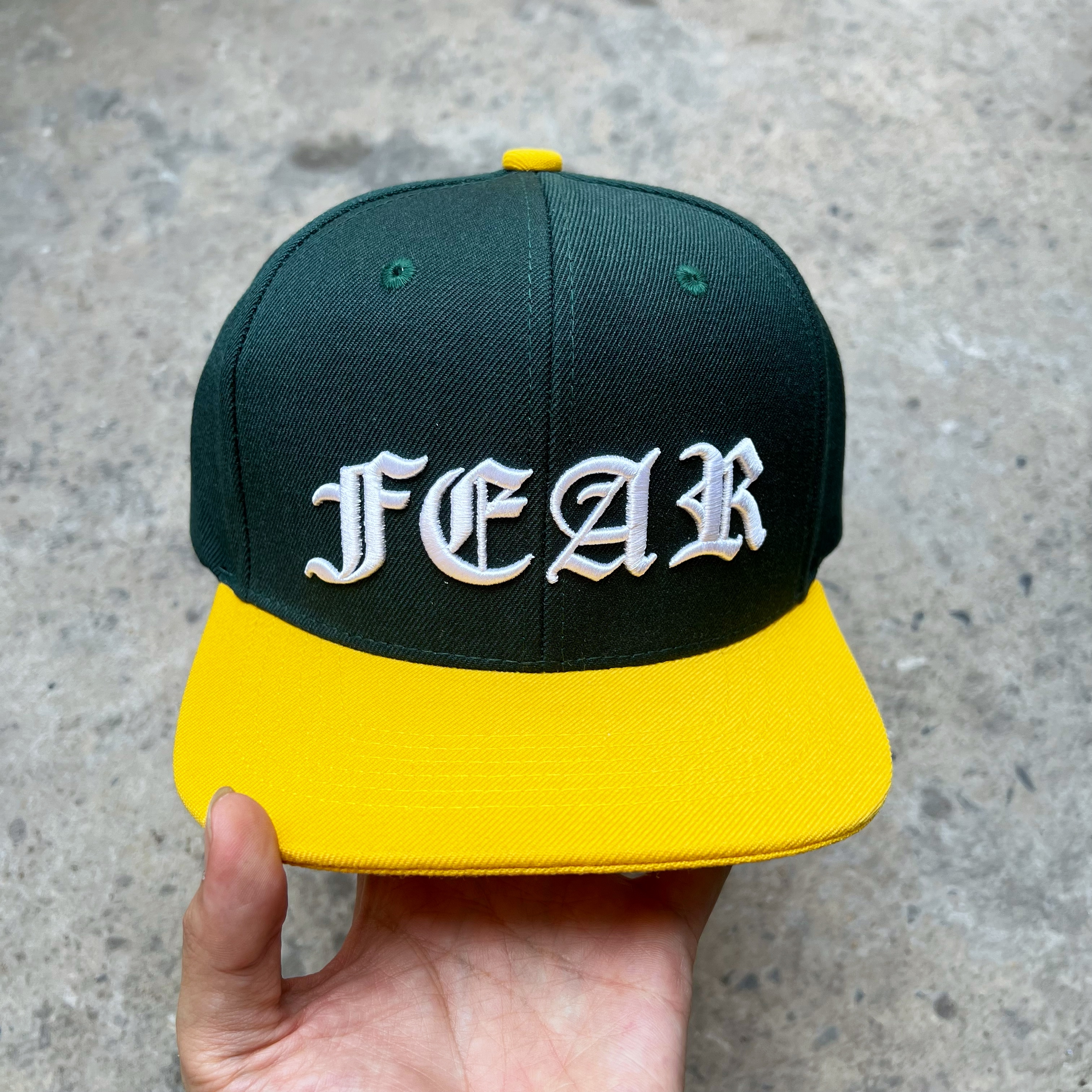 Nón snapback vải xanh Cổ Vịt logo Chữ F thêu 3D cách điệu quai dây gài chất lượng cao brand One Hat