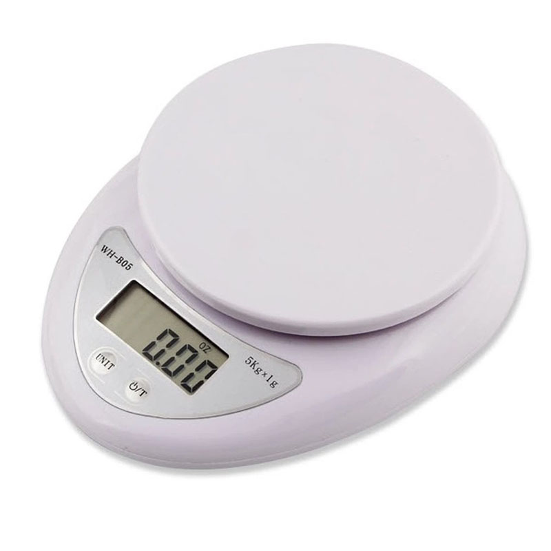 (Tặng 2 Pin) Cân Điện Tử Để Bàn 5KG, Cân Điện Tử Thực Phẩm Nhà Bếp Electronic Kitchen Scale WH - B05 5KG