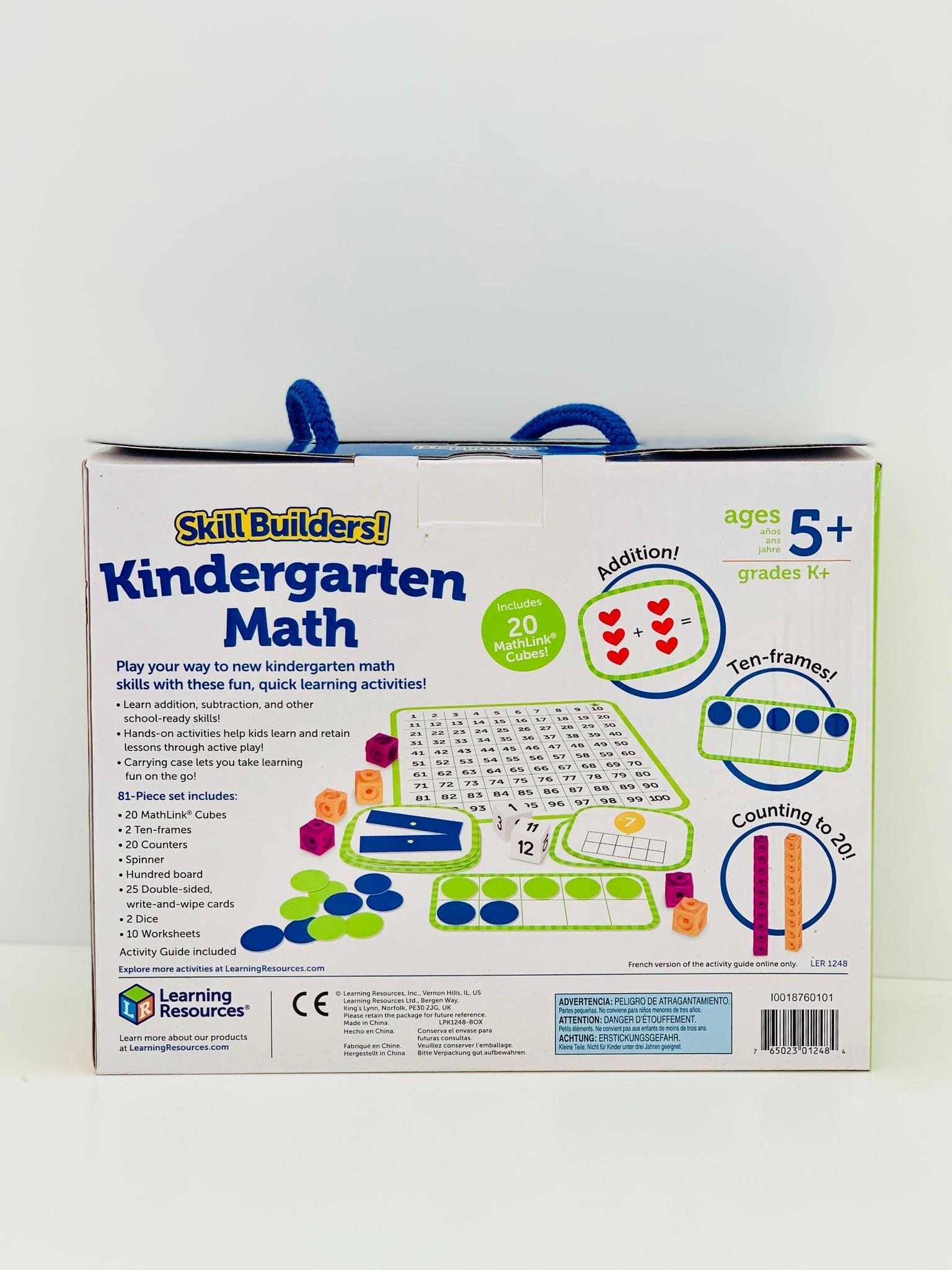 Learning Resources Đồ chơi xây dựng kỹ năng! Học toán tuổi mẫu giáo  - Skill Builders! Kindergarten Math