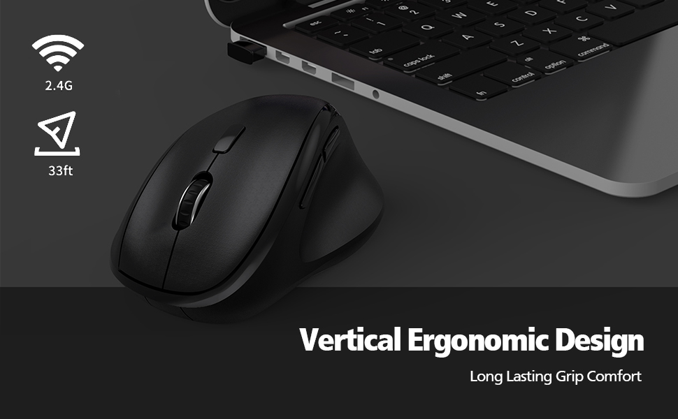 Chuột Không Dây MicroPack MP-V01W Kiểu Dáng Công Thái Học Cho Tư Thế Cầm Tay Thoải Mái Tiết Kiệm Pin 1600DPI Hàng Chính Hãng