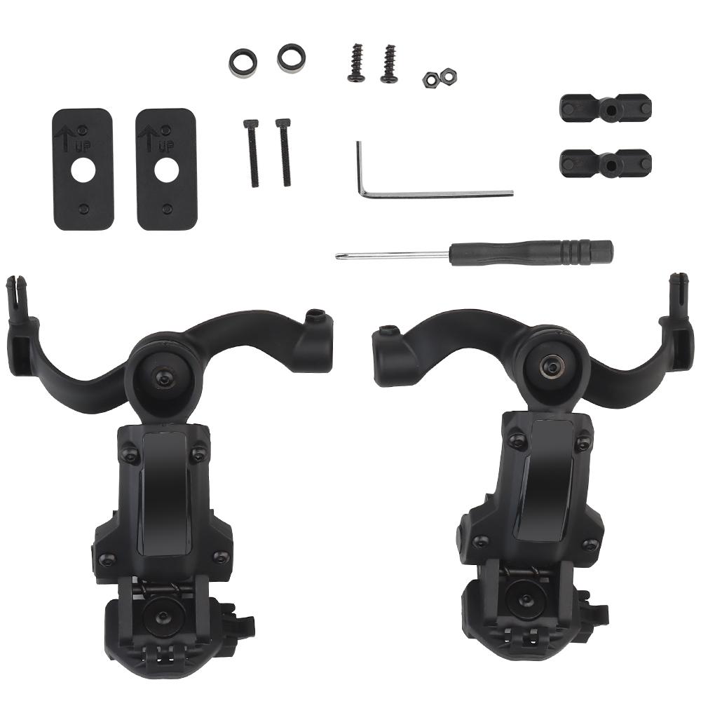 Professional Helmets Headset Installation Bracket Kit Multi-angle Rotation Helmets Headphone Rail Adapter Set