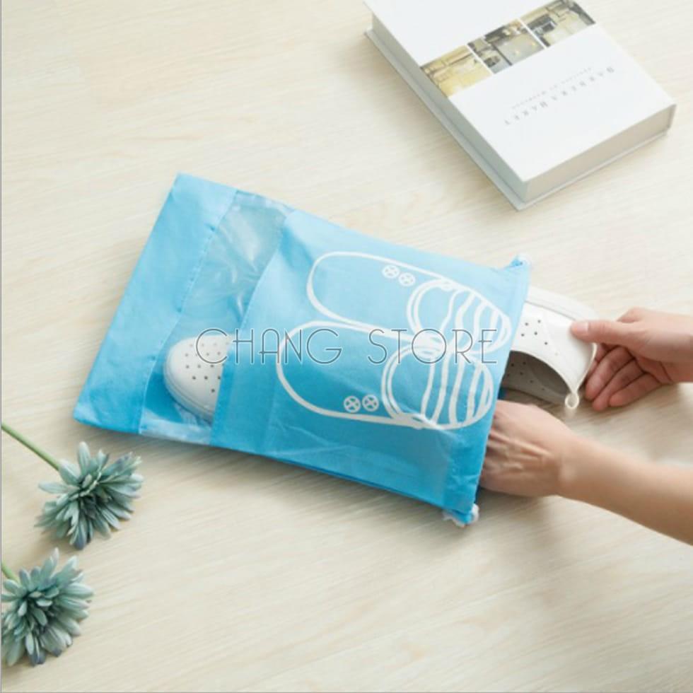 Túi Đựng Giày Dép Du Lịch Chống Bẩn Có Dây RútTiện Dụng Size 43x32CM