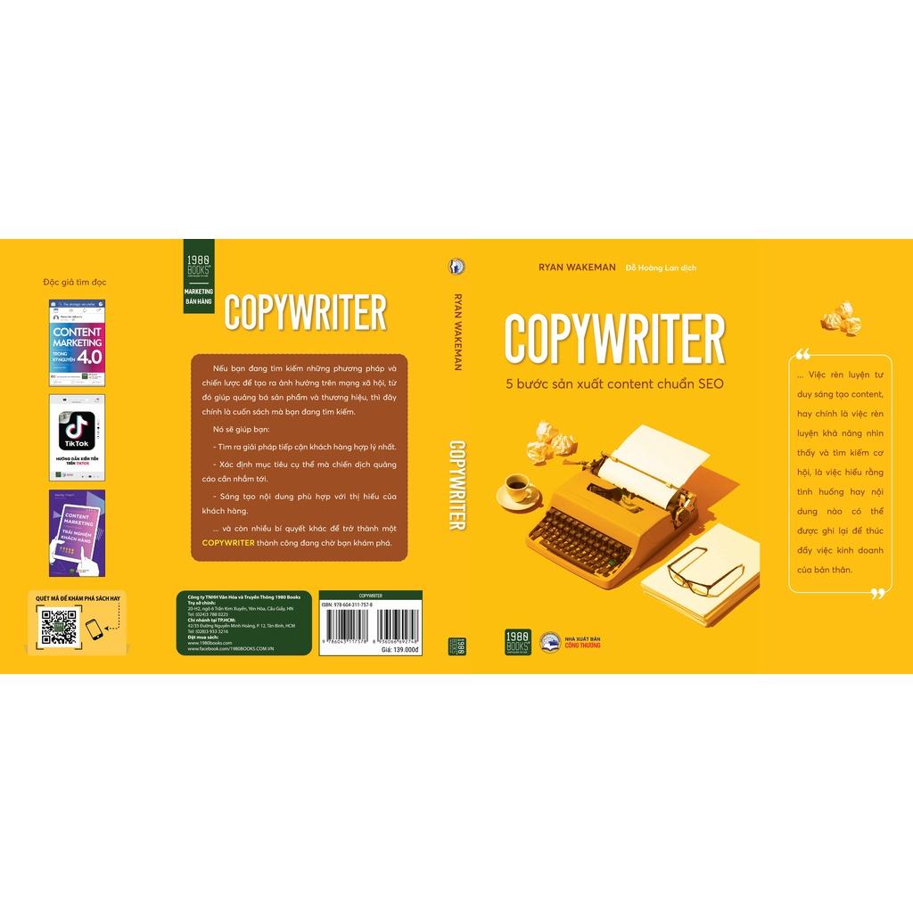 Sách  Copywriter  5 Bước Sản Xuất Content Chuẩn SEO - BẢN QUYỀN