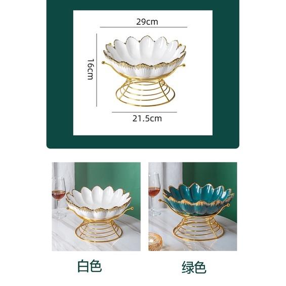 Khay sứ phong cách Bắc Âu khung kim loại hàng Cao Cấp