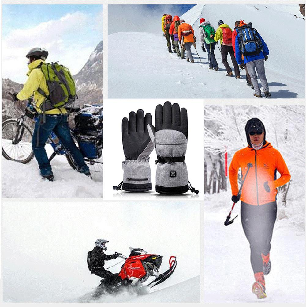 Electric Heating Glove Skiing Glove Windproof Heating Glove USB Glove Riding Glove Winter Cycling Glove