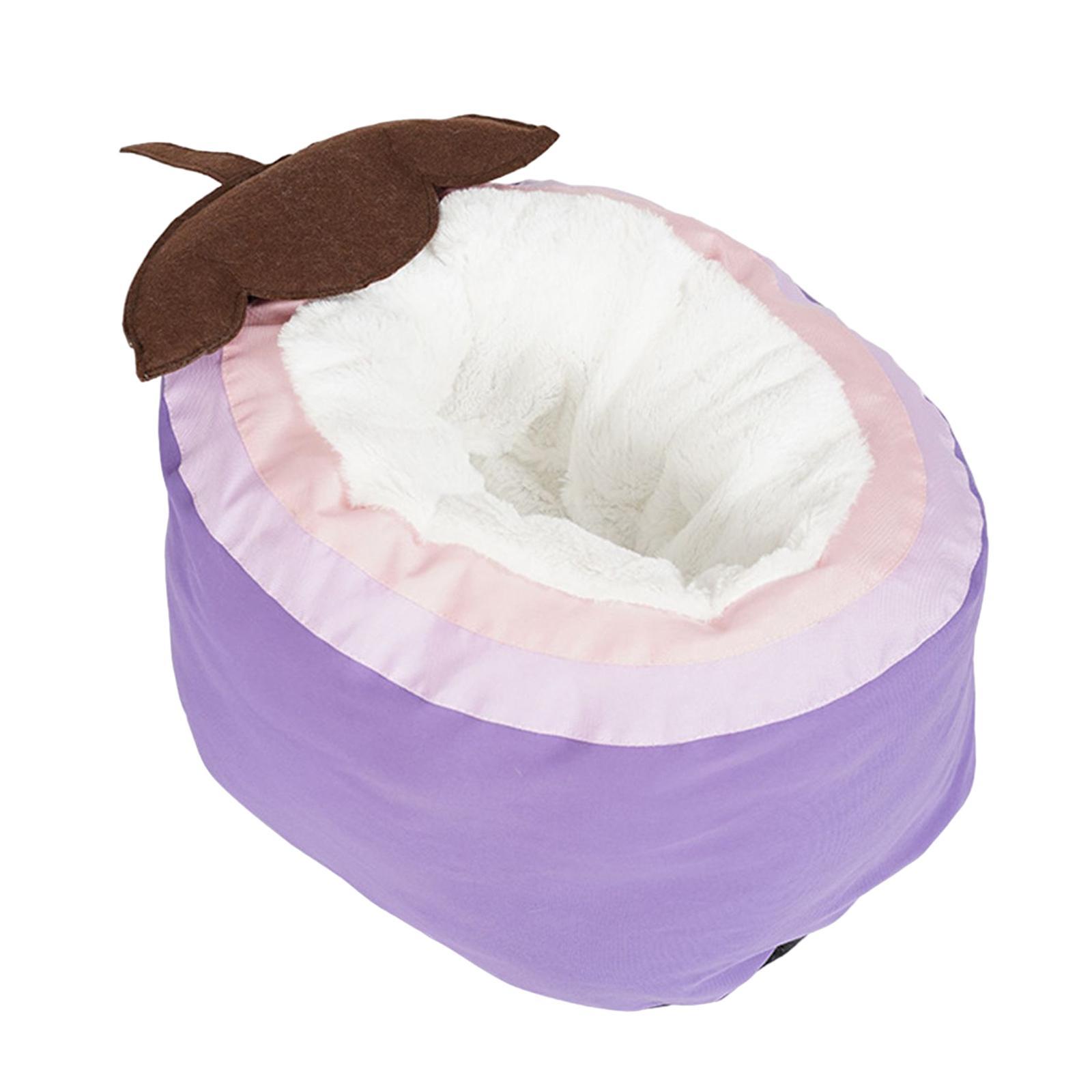 Plush Cave Pet Bed Cat Kitten Cozy Nest Dog Tent Washable Nonslip Warm House