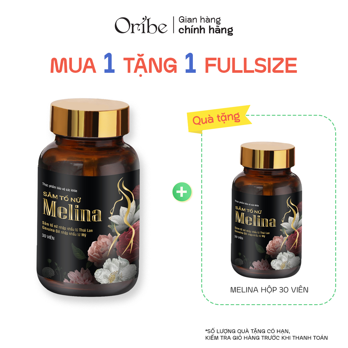 [Giảm Khô Hạn - Tăng Sinh Lý Nữ] Viên Uống Melina Giúp Tăng Cường Nội Tiết Tố Nữ Dùng Được Cho U Lọ 30v