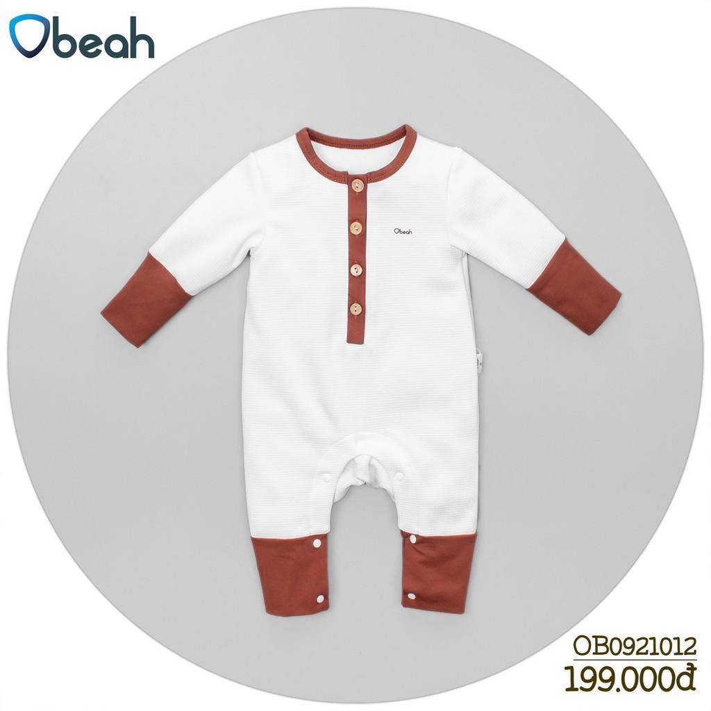 Obeah Bộ Body dài tay phối màu Cotton tổ ong Fullsize từ 0 đến 24 tháng