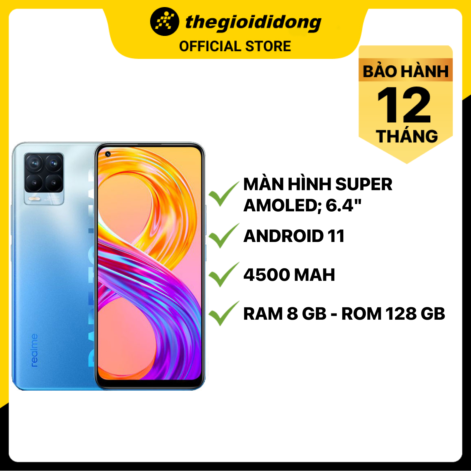 Điện thoại Realme 8 Pro Xanh Dương - Hàng chính hãng