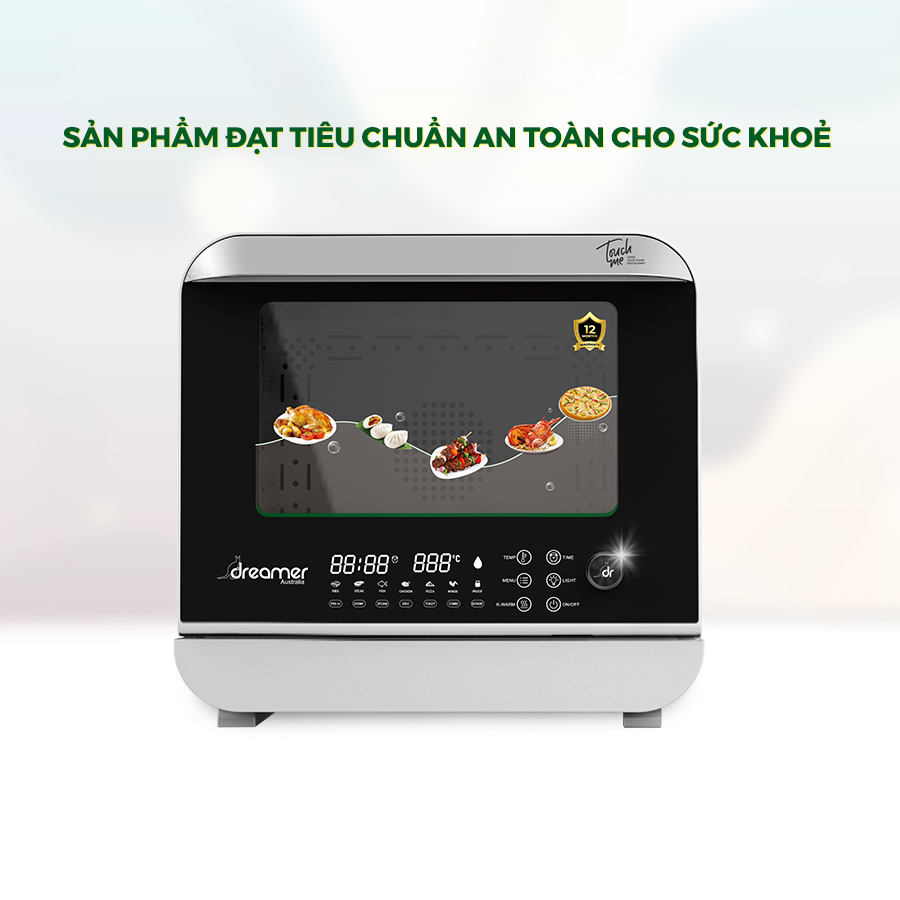 Nồi Chiên Hơi Nước Siêu Nhiệt DREAMER DKA-SAF118W 18L Công Suất 1800W, 14 Chế Độ Cài Đặt, Sang Trọng Cao Cấp Thương Hiệu Úc Tiêu Chuẩn Châu Âu - Hàng Chính Hãng