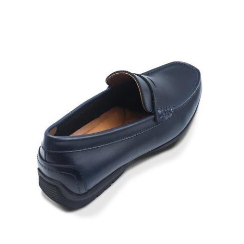Giày lười nam da thật màu xanh Thương hiêu Bata 816-9232
