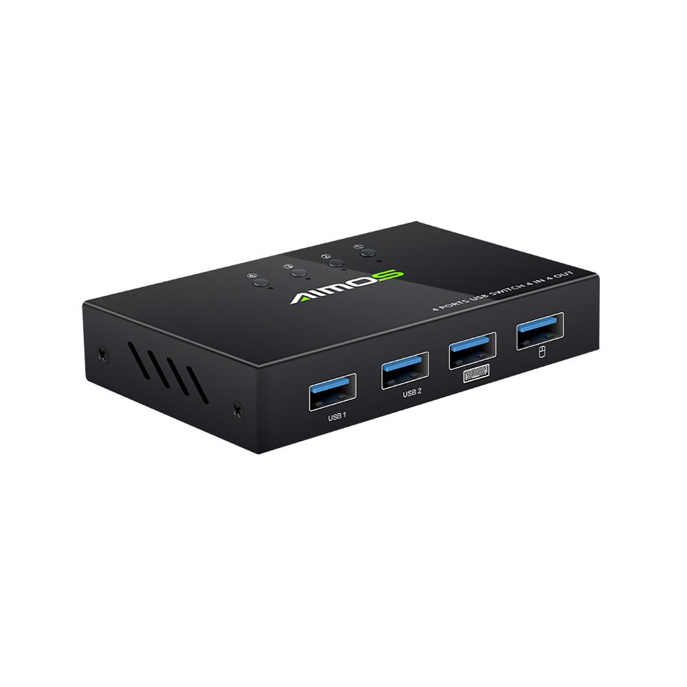 Máy in AIMOS AM-404K USB 4 cổng Bàn phím Chuột U Đĩa HDD Bộ điều khiển USB