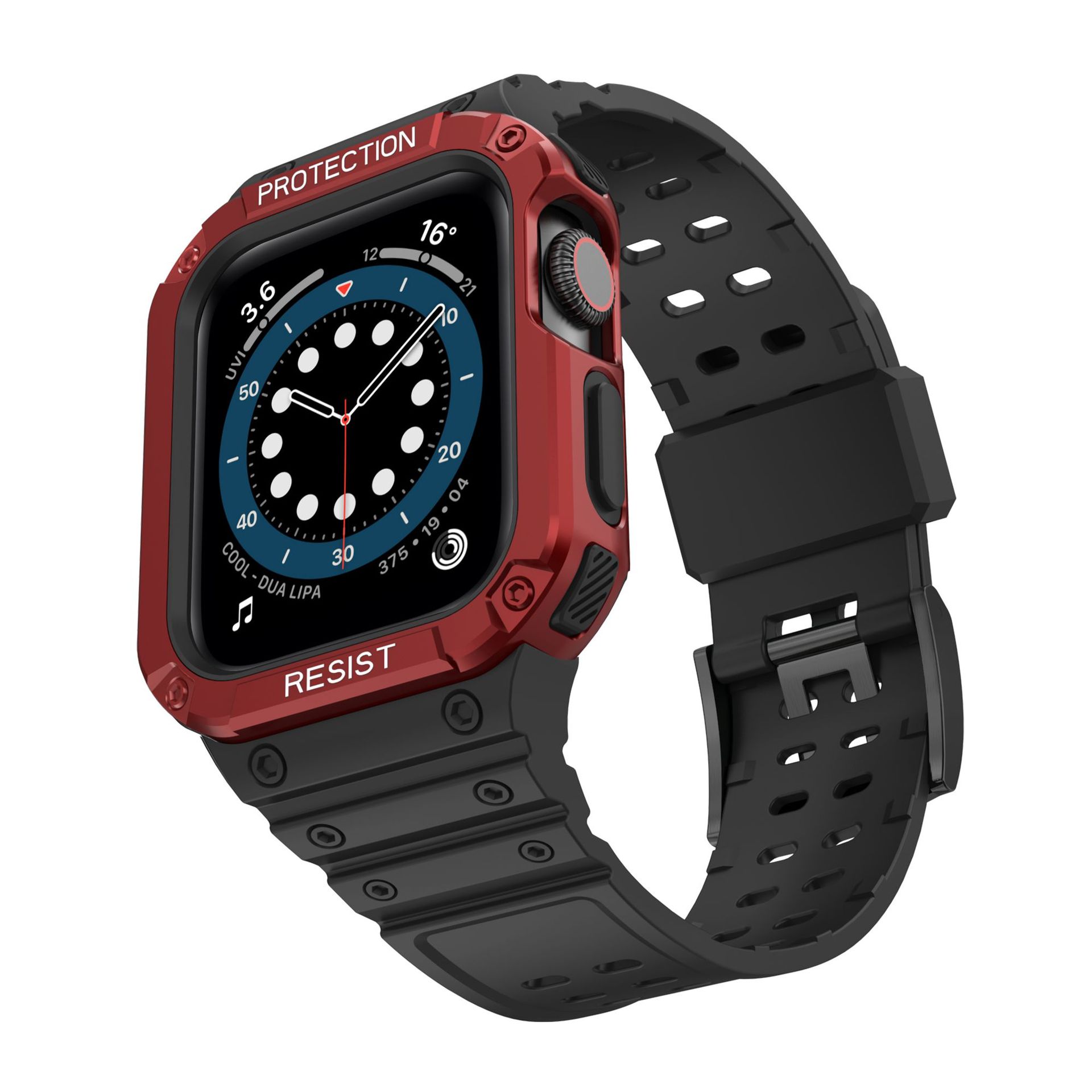 Ốp Case bảo vệ tích hợp dây đeo cho Apple Watch Series 4/5/6/SE/7/8/9/SE2 Size 40mm/41mm/44mm/45mm - Hàng Chính Hãng