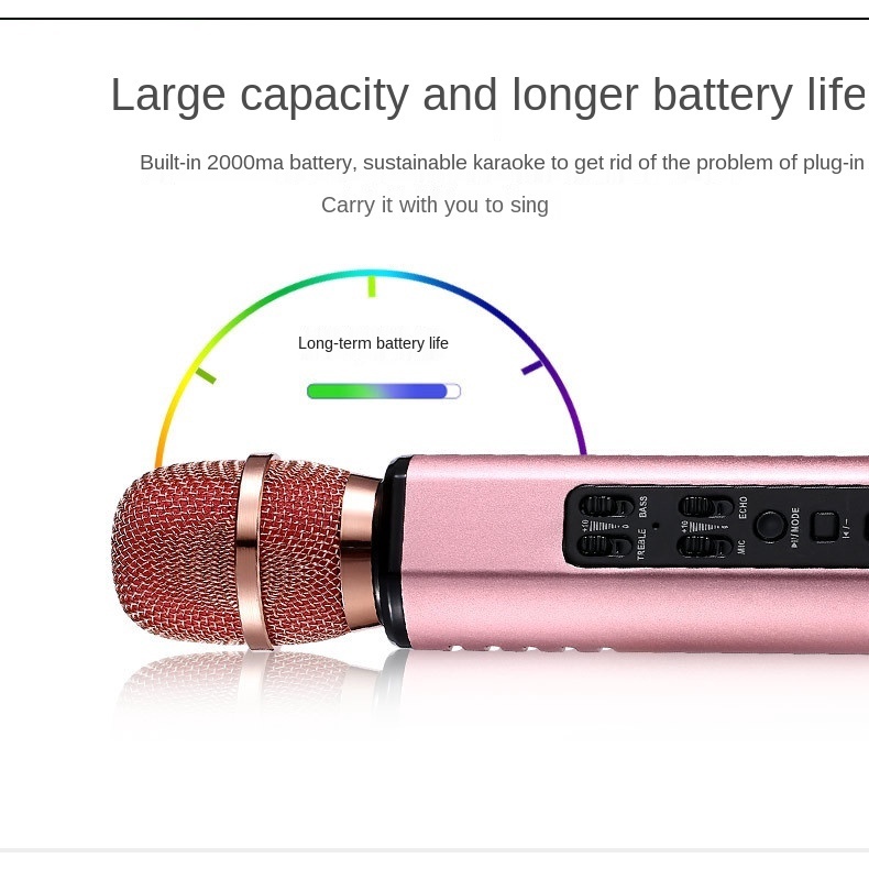 Micro Karaoke Bluetooth Cao Cấp CV Aluminum Alloy Tích Hợp Loa Kép Stereo, Âm Thanh Đỉnh Cao, Âm Bass Cực Chất, Mic Nhạy, Hát Nhẹ Và Hay Như Ca Sĩ - Hàng Chính Hãng