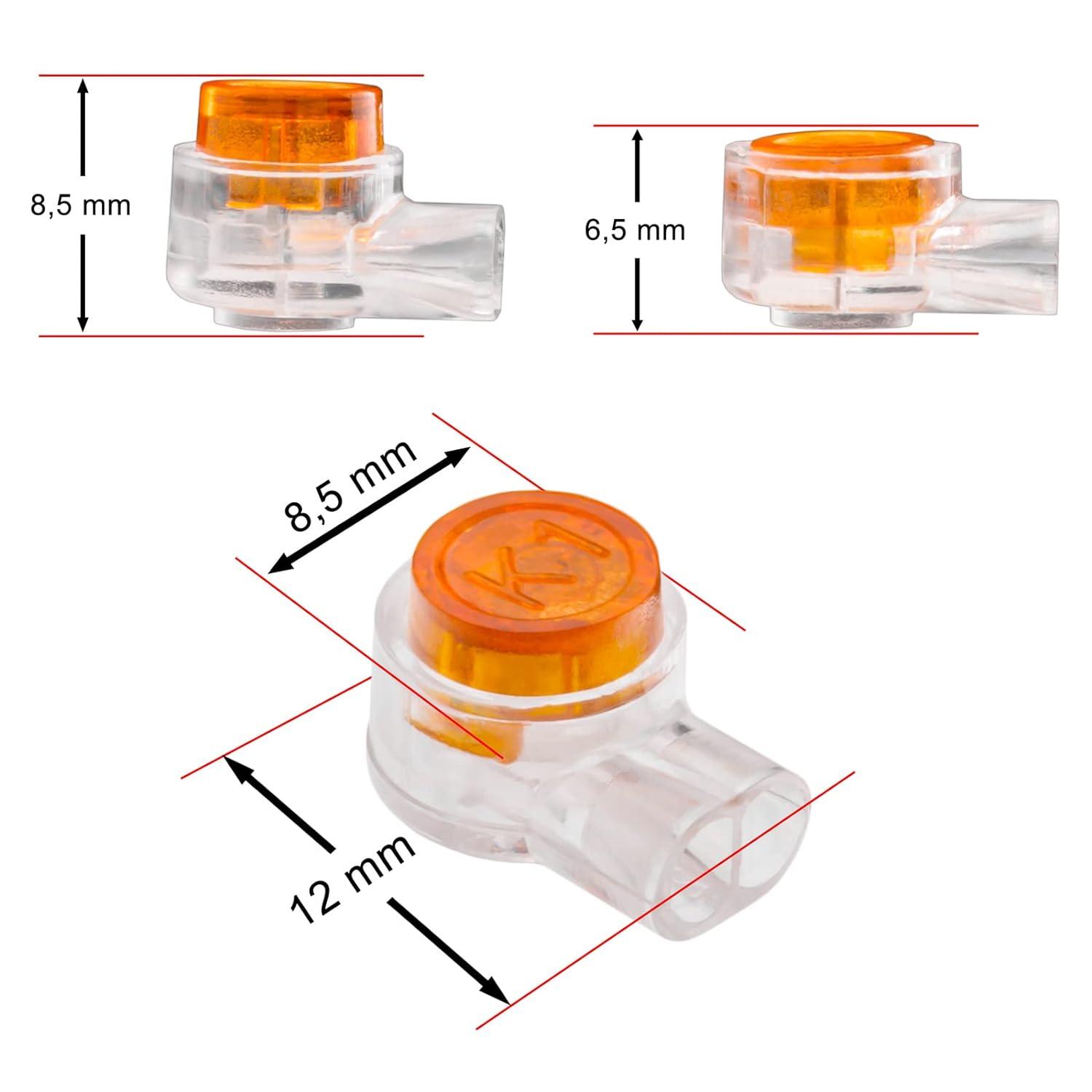 20 Gói K1 Đầu nối sạc đơn cho Cáp viễn thông/Tín hiệu | Dây cáp bấm 2 đầu - Cáp điện thoại, cáp mạng