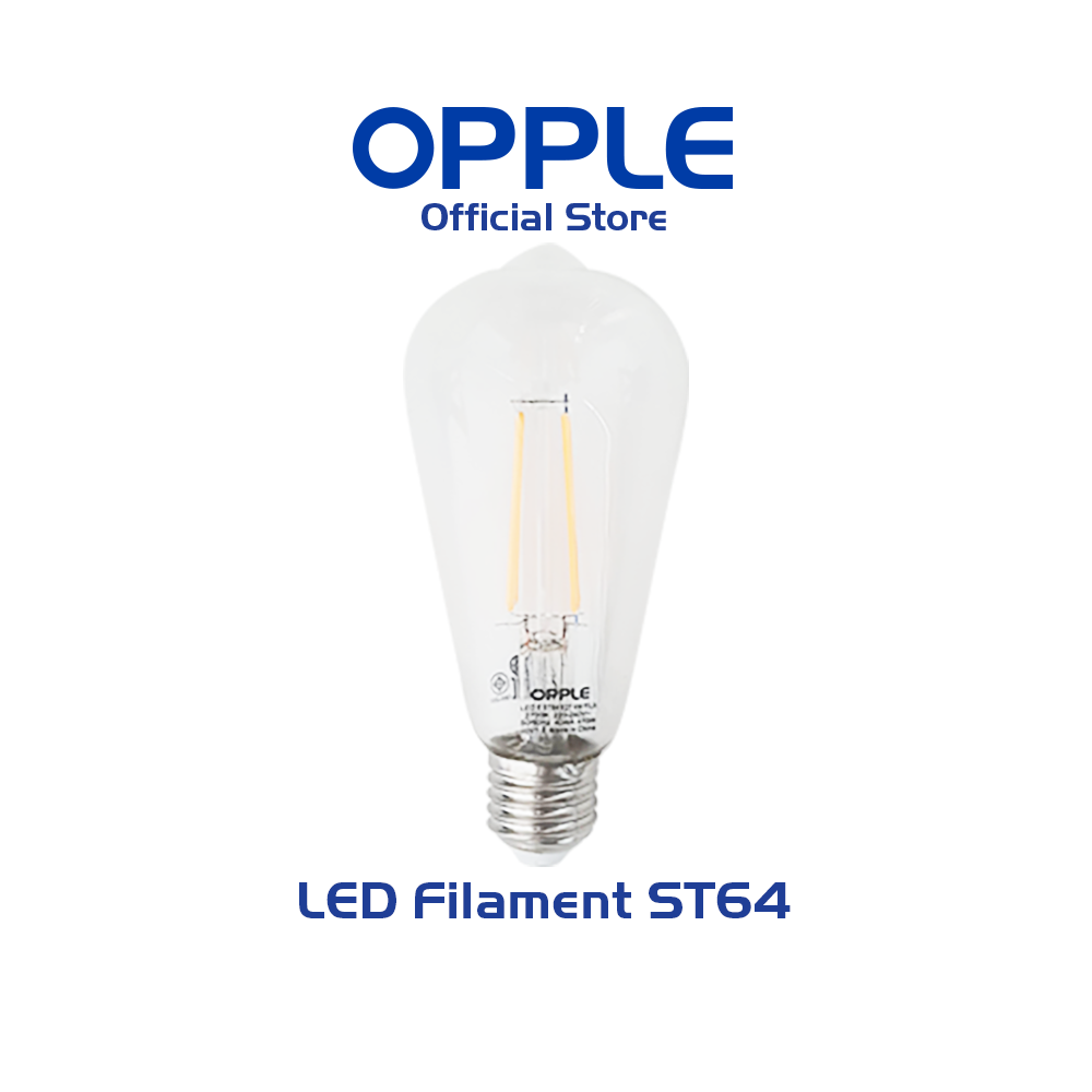 Bóng OPPLE LED Fila Ecomax ST64 E27 - Hiệu ứng ánh sáng như bóng sợi đốt, tiết kiệm năng lượng