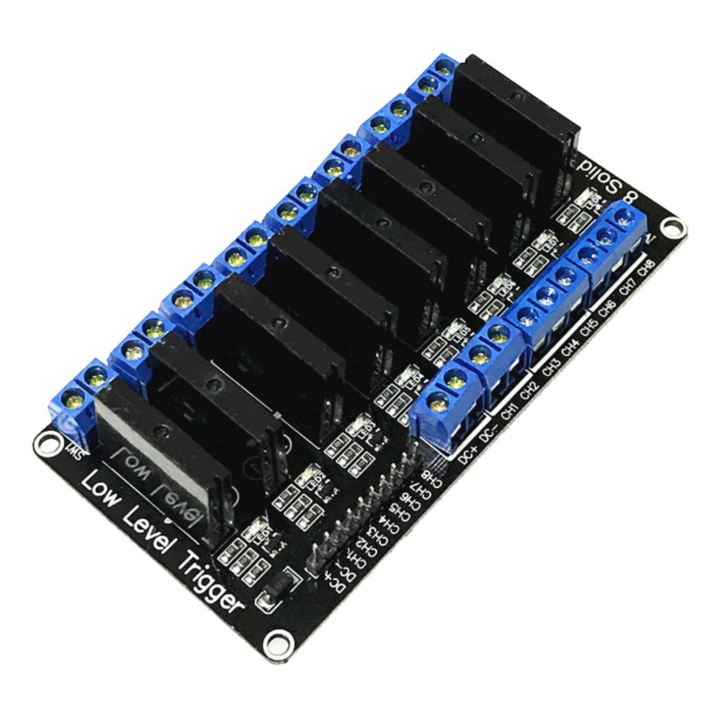 24V 8 Channel G3MB-202P Solid State Relay Module With Resistive Fuse 240V 2A Output