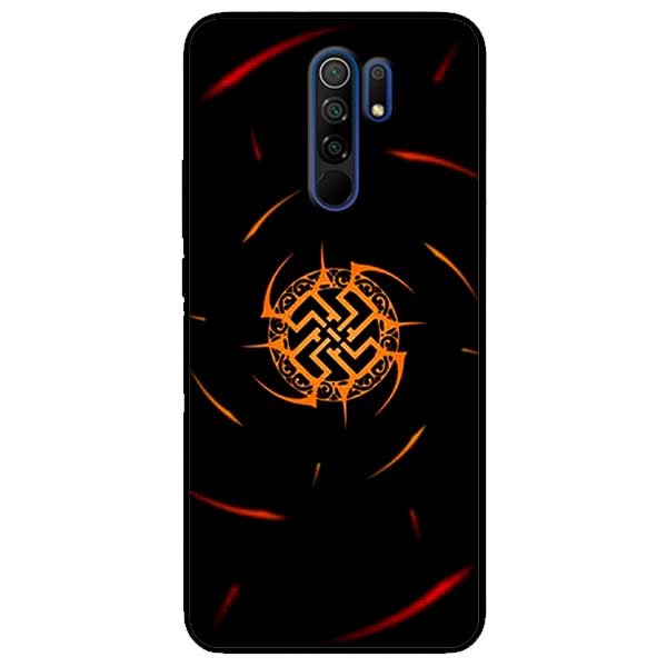 Ốp lưng dành cho Xiaomi Redmi 9 mẫu Năng Lượng Đỏ Đen