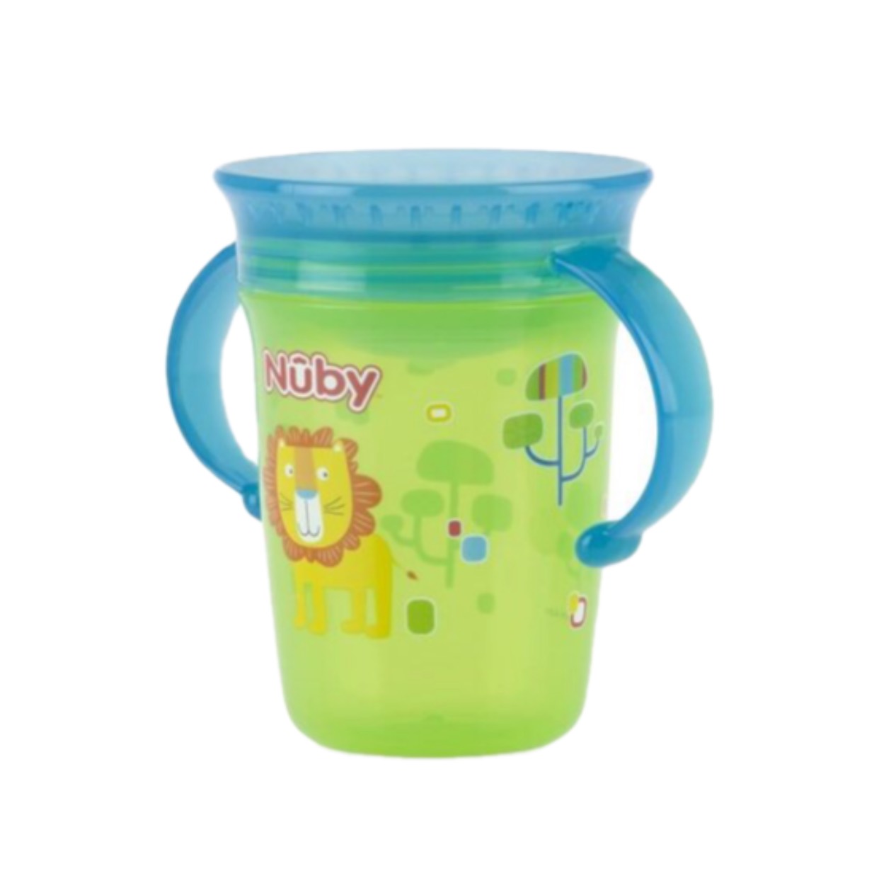 [ 10410-Nuby ] Ca tập uống nước 360 độ chống tràn, loại 2 tay cầm, 240ml