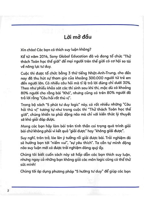 5 phút tư duy logic - Tập 2 (Cơ bản)