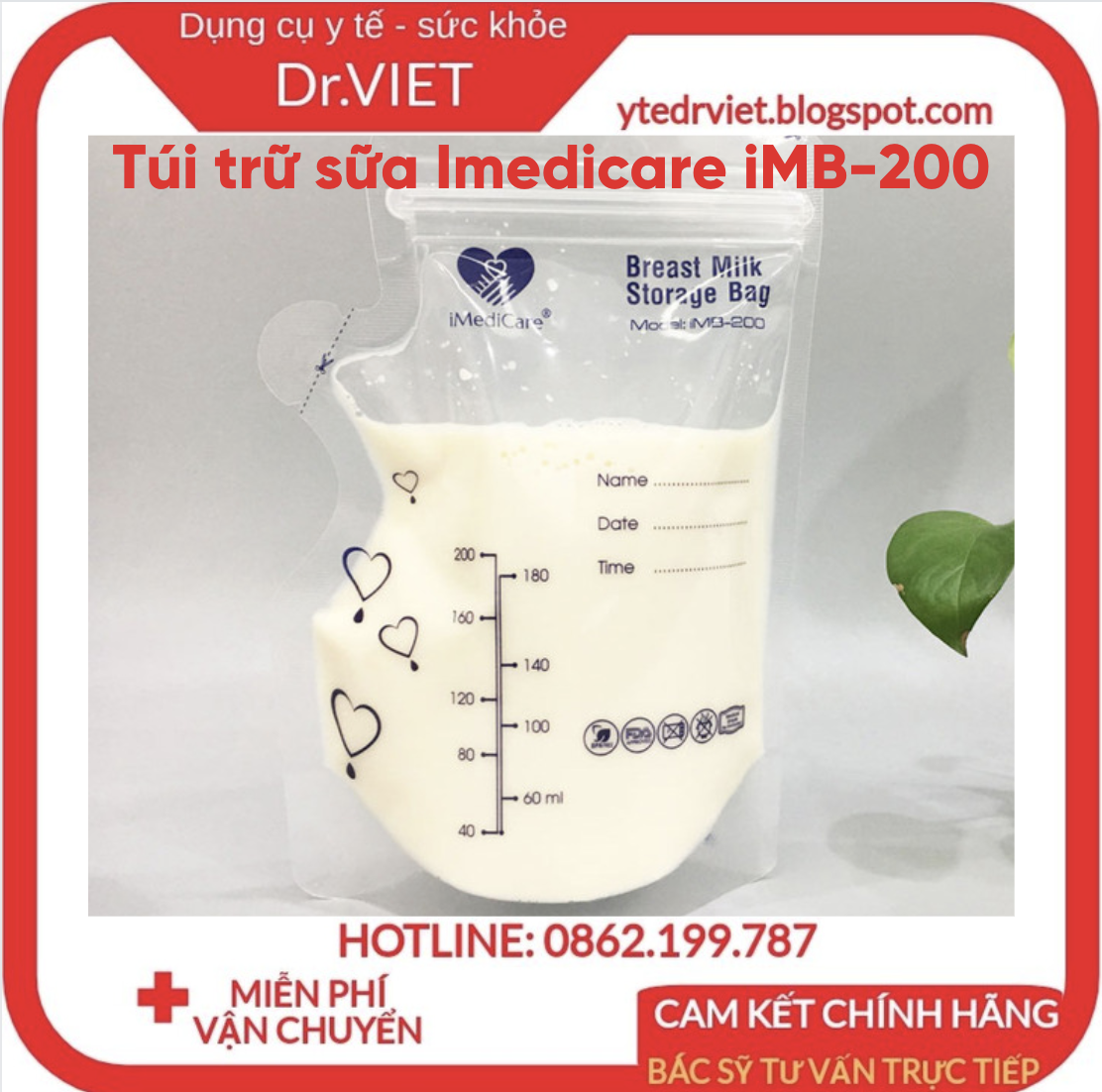 Túi trữ sữa Imedicare iMB-200