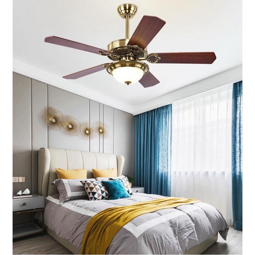 Quạt đèn trần OLDIN trang trí nội thất cổ điển, sang trọng động cơ đồng 90W cực mạnh