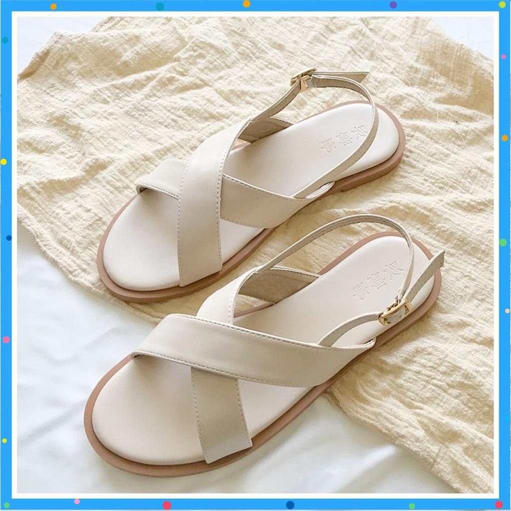 Sandal Nữ Màu Kem Hàng Đẹp Mã L_CS15