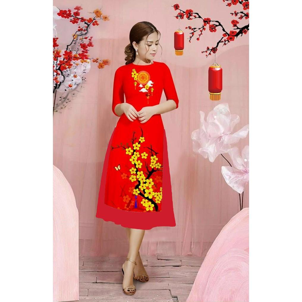 GIÁ XƯỞNG - Áo dài cách tân lụa in 3D