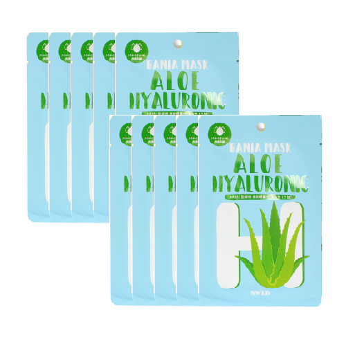 MẶT NẠ CUNG CẤP NƯỚC CHIẾT XUẤT TỪ LÔ HỘI DÀNH CHO DA DẦU BANIA ALOE HYALURONIC MASK (1 HỘP 10 MIẾNG 23g)