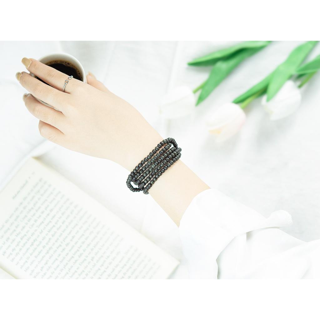 Chuỗi trầm hương Indo làm vòng tay hoặc dây chuyền 4mm phong thủy Udumbara