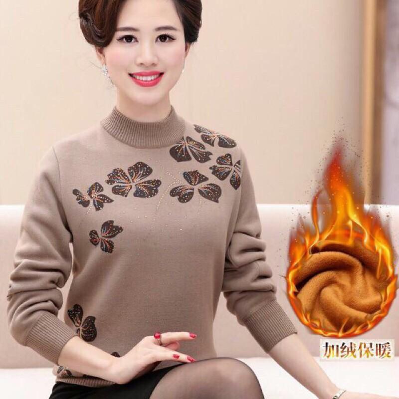 (Hàng có sẵn ) Áo len nữ trung niên cao cấp kiểu dáng sang trọng ấm áp