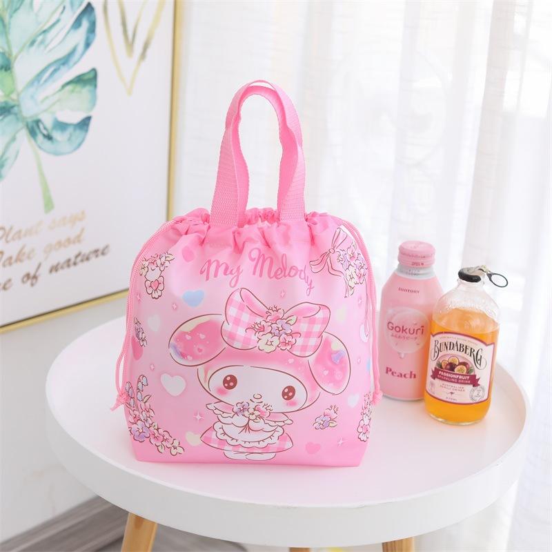 Hoạt Hình Hello Kitty Cầm Tay Túi Đựng Hộp Cơm Trưa Dây Kéo Túi Đựng Đồ Ăn Trưa Cho Trẻ Em, Bé Gái Thời Trang Dễ Thương Lưu Trữ Túi 35*10*27Cm