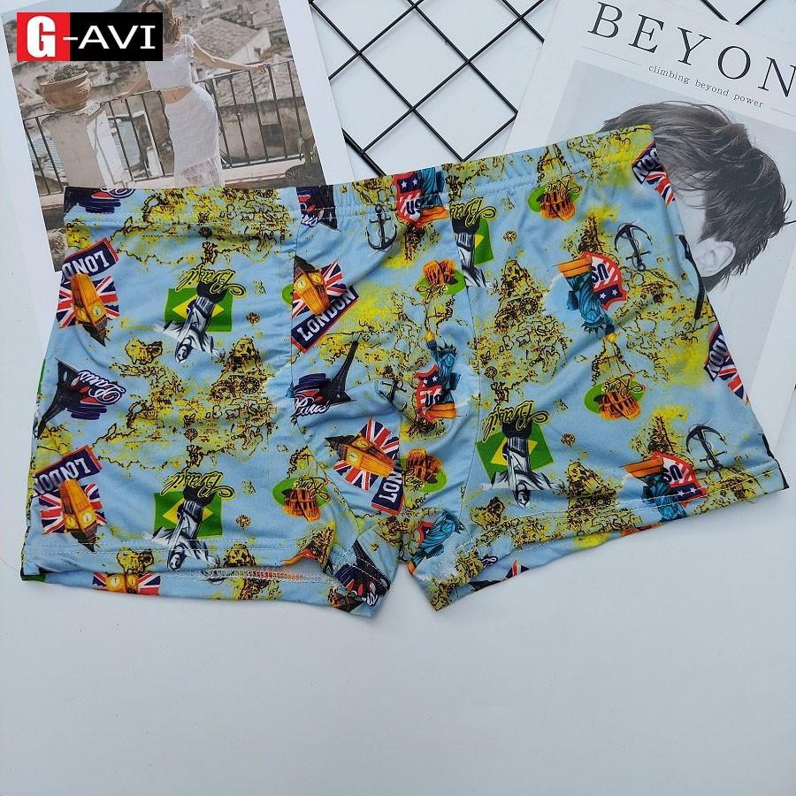 Combo 4 quần lót nam boxer chất coton kiểu dáng quyến rũ mềm mịn thoáng mát