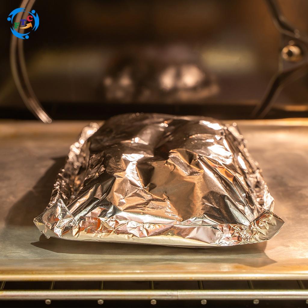 Cuộn giấy bạc nướng thực phẩm 10 mét KAULUS bọc thực phẩm dùng cho nồi chiên không dầu, lò nướng.VM