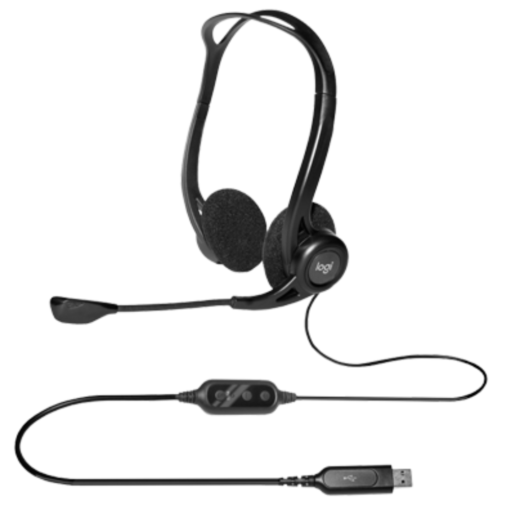 Tai nghe chụp tai Logitech H370 Âm thanh kỹ thuật số, Mic Chống Ồn - Hàng Chính Hãng - Bảo Hành 12 Tháng