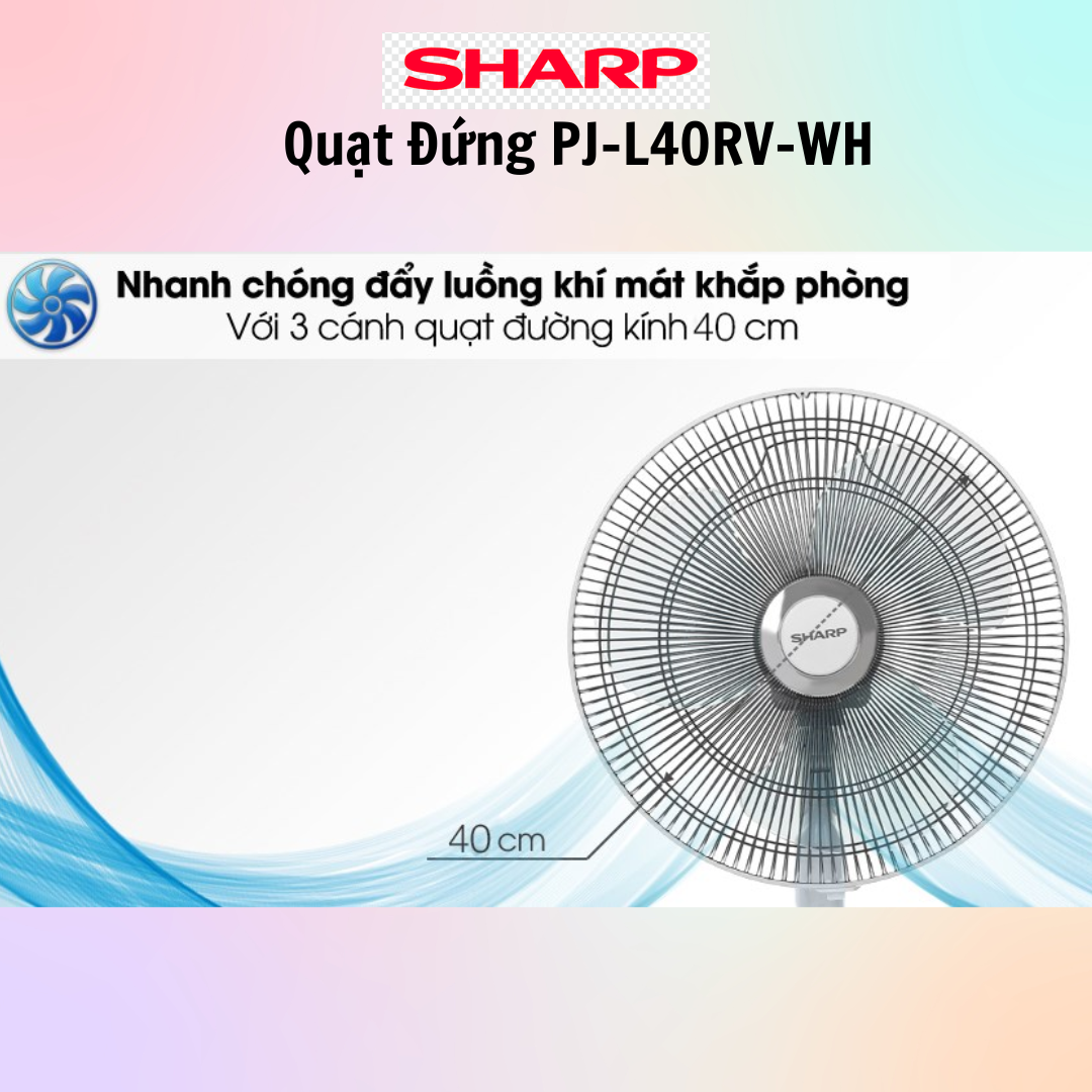 Quạt lửng Sharp PJ-L40RV-LG/WH/DG  - Sản xuất tại Việt Nam - Hàng Chính Hãng